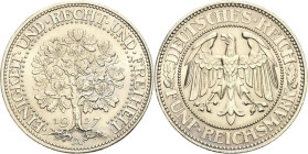 5 Reichsmark 1927 A Eichbaum Jaeger 331 Prachtvolles Exemplar. Fast Stempelglanz