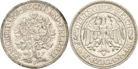 5 Reichsmark 1927 J Eichbaum Jaeger 331 Fast vorzüglich/vorzüglich