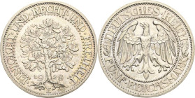 5 Reichsmark 1928 E Eichbaum Jaeger 331 Vorzüglich-prägefrisch