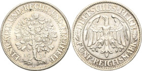5 Reichsmark 1931 F Eichbaum Jaeger 331 Vorzüglich-Stempelglanz