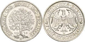 5 Reichsmark 1932 E Eichbaum Jaeger 331 Vorzüglich-prägefrisch