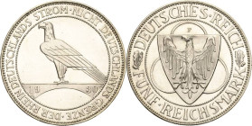 5 Reichsmark 1930 F Rheinlandräumung Jaeger 346 Vorzüglich-Stempelglanz