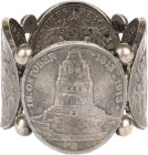 Serviettenring Bestehend aus 3 Mark Kaiserreich 1913. Preußen-3 Mark 1913 (2x Befreiungskriege, 1x regulär). Sachsen-3 Mark 1913 (Völkerschlachtdenkma...
