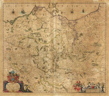 Deutschland
 Altkolorierter Kupferstich 1662. Karte des Kurfürstentums Brandenburg. Gebietskarte von Bleau/Amsterdam mit Brandenburg, Lausitz, Meckle...