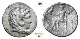 MACEDONIA FILIPPO III (323-317 a.C.) Tetradramma Babilonia D/ Testa di Eracle con pelle leonina R/ Zeus seduto in trono con scettro e aquila Ag g 16,4...