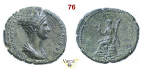 SABINA (moglie di Adriano) Dupondio D/ Busto diademato e drappeggiato R/ Ceres seduta su modio, con spighe di grano e torcia Coh. 70 RIC 1023 Ae g 11,...