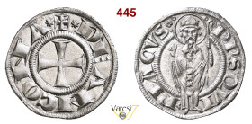 ANCONA REPUBBLICA (XIII-XIV Secolo) Grosso agontano D/ Croce patente R/ San Ciriaco stante con pastorale, benedicente CNI 19/25 Ag g 2,30 mm 21 SPL