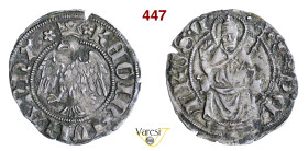 AQUILA (L') GIOVANNA II DI DURAZZO (1414-1435) Cella D/ Aquila coronata ad ali spiegate R/ San Pietro, seduto e benedicente, regge una croce trifoglia...
