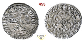 AQUILEIA NICOLO' DI BOEMIA (1350-1358) Denaro D/ Leone coronato, rampante a s. R/ Croce fogliata MIR 45 CNI 1/12 Bernardi 52 Ag g 0,96 mm 19 q.SPL