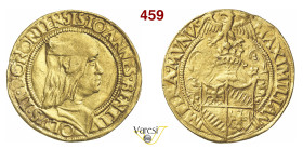 BOLOGNA GIOVANNI II BENTIVOGLIO (1494-1509) Da 2 Ducati s.d. D/ Busto corazzato con berretto R/ Stemma sormontato da elmo coronato ed aquila ad ali sp...