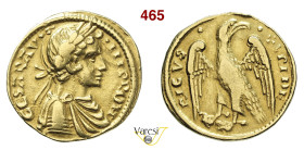 BRINDISI FEDERICO II (1197-1250) 1/2 Augustale (1231 circa) D/ Busto laureato R/ Aquila ad ali spiegate MIR 267 Spahr 104 MEC (14) 517 var. Fb. 135 Au...