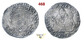 CASTIGLIONE DELLE STIVIERE CARLO GONZAGA (1678-1680) 1/2 Lira 1678 D/ Stemma coronato R/ Mezza figura di S. Nicola con pastorale, benedicente MIR 247 ...