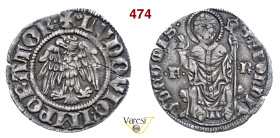 COMO FRANCHINO I RUSCA (1327-1335) Grosso da 12 Imperiali D/ Aquila ad ali spiegate R/ S. Abbondio seduto in trono, con pastorale, benedicente MIR 272...