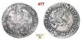 CORREGGIO CAMILLO D'AUSTRIA (1597-1605) Tallero da 70 Soldi 1597 D/ Mezza figura in armatura sovrastante lo stemma R/ Leone rampante MIR 148/2 CNI 4 A...