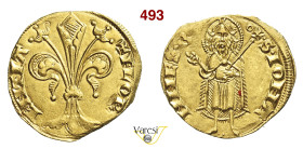FIRENZE REPUBBLICA (1189-1532) Fiorino (1252-1267) anelletto all'inizio di legenda e tre puntini a triangolo tra i piedi del Santo, D/ Grande giglio R...