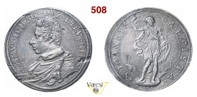 FIRENZE COSIMO II DE' MEDICI (1608-1621) Piastra 1611 D/ Busto corazzato R/ San Giovanni predicante MIR 261/1 Ravegnani 5 Ag g 32,54 mm 44 RR • Patina...