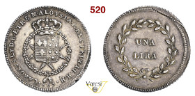 FIRENZE CARLO LUDOVICO DI BORBONE, reggenza di Maria Luigia (1803-1807) Lira 1803 MIR 427 Pagani 36 Ag g 3,84 mm 26 SPL