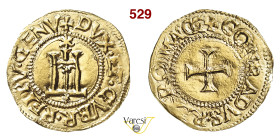 GENOVA DOGI BIENNALI, I fase (1528-1541) Scudo d'oro del Sole sigle CG, D/ Castello sormontato da sole R/ Croce patente MIR 185/8 CNI 202 Au g 3,36 mm...