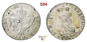 GENOVA DOGI BIENNALI, III fase (1637-1797) Lira 1745, sigle OM MIR 323/1 CNI 1/3 Ag g 4,45 mm 25 SPL