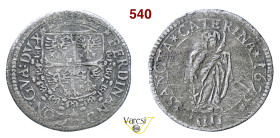 GUASTALLA FERRANTE II GONZAGA (1575-1630) 4 Soldi 1623 D/ Stemma coronato R/ Santa Caterina con palma MIR 409 Bellesia 71/a Ag g 1,45 mm 20 R q.BB