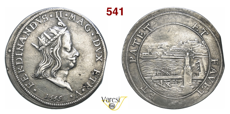 LIVORNO FERDINANDO II DE' MEDICI (1621-1670) Tollero 1666 D/ Testa coronata R/ V...