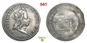 LIVORNO FERDINANDO II DE' MEDICI (1621-1670) Tollero 1666 D/ Testa coronata R/ Veduta del porto di Livorno MIR 59/3 Ravegnani 22 Ag g 26,59 mm 44 RR B...