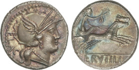 Roman Coins
Republic
Denario. 77 a.C. RUTILIA. L. Rutilius Flaccus. Anv.: Cabeza de Roma a derecha, detrás FLAC. Rev.: Victoria en biga a derecha. E...