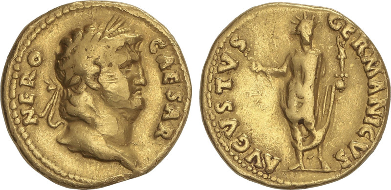 Roman Coins
Empire
Áureo. 64-68 d.C. NERÓN. ROMA. Anv.: NERO CAESAR. Cabeza la...