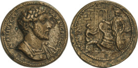 Roman Coins
Empire
Medallón Paduano. (Siglo XVI). MARCO AURELIO. Giovanni da Cavino (1500-1570). Anv.: AVRELIVS CAE-SAR. AVG. PII..F CO.S I. Busto a...