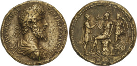 Roman Coins
Empire
Medallón Paduano. (Siglo XVI). LUCIO VERO. Giovanni da Cavino (1500-1570). Anv.: L. VERVS AVG. ARM. PARTH. MAX. TR. P. VIIII. Bus...