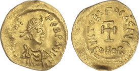 Byzantine Coins
Tremisis. FOCAS (602-610). CONSTANTINOPLA. Anv.: (O.N. FO)CAS PERP. AVG. Busto diademado y acorazado a derecha. Rev.: VICTORI FOCAS A...