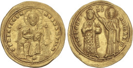 Byzantine Coins
Histamenon Nomisma. (1028-1034 d.C.). ARGYRUS. CONSTANTINOPLA. Anv.: IhS XIS REX REGNANTIhM. Cristo Pantocrator entronizado de frente...