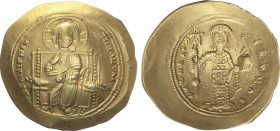 Byzantine Coins
Histamenon Nomisma. CONSTANTINO X (1059-1067 d.C.). CONSTANTINOPLA. Anv.: +IhS XIS REX REGNANTINM. Cristo entronizado de frente. Rev....