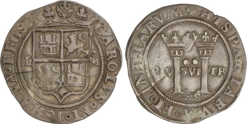 Spanish Monarchy
Joanna and Charles
2 Reales. MÉXICO. L-o/M. 6,7 grs. Pátina. ...