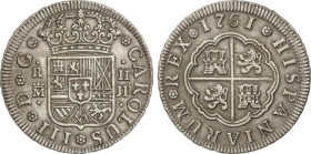 Spanish Monarchy
Charles III
2 Reales. 1761. MADRID. J.P. 5,93 grs. AC-609. EBC-.