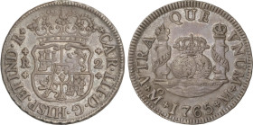 Spanish Monarchy
Charles III
2 Reales. 1765. MÉXICO. M. 6,68 grs. Columnario. Pátina. AC-649. MBC+.