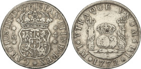 Spanish Monarchy
Charles III
4 Reales. 1772. LIMA. J.M. 13,2 grs. Columnario. (Golpecitos). ESCASA. AC-830. MBC-.