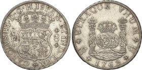 Spanish Monarchy
Charles III
8 Reales. 1769. MÉXICO. M.F. 26,82 grs. Columnario. AC-1095. MBC+.