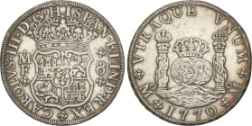 Spanish Monarchy
Charles III
8 Reales. 1770. MÉXICO. M.F. 26,85 grs. Columnario. AC-1099. MBC+.