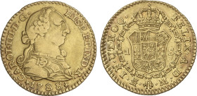 Spanish Monarchy
Charles III
1 Escudo. 1788. MADRID. M. 3,26 grs. (Anverso limpiado). Restos de brillo original. AC-1373. MBC/EBC-.