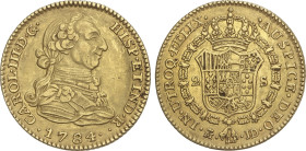 Spanish Monarchy
Charles III
2 Escudos. 1784/70. MADRID. J.D./P.J. 6,72 grs. La moneda más rara de 2 Escudos de esta ceca y reinado teniendo en cuen...