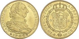 Spanish Monarchy
Charles III
4 Escudos. 1786. MADRID. D.V. 13,4 grs. Brillo original. AC-1791. EBC/EBC+.