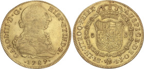 Spanish Monarchy
Charles III
8 Escudos. 1789. LIMA. I.J. 26,9 grs. Acuñación póstuma. AC-1954, XC-718. MBC+.