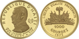 World Coins
Haiti
1.000 Gourdes. 1973. 14,49 grs. AU. Presidente Jean-Claude Duvalier. Tirada: 915 piezas. (Ínfimas rayitas). ESCASA. Fr-22, KM-111....