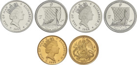 World Coins
Isle of Man
Lote 3 monedas 1/20 Angel y 1/10 Noble (2). 1985 y 1986. ELIZABETH II. 1,71, 3,11 y 3,11 grs. AU y Platino (2). Angel y barc...