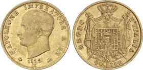 World Coins
Italian States
40 Lire. 1811-M. NAPOLEONE I. MILAN. 12,81 grs. AU. (Leves golpecitos, rayitas y hojitas). Fr-5, KM-12. MBC/MBC+.