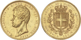 World Coins
Italian States
100 Lire. 1836. CARLO ALBERTO. SARDINIA. GENOVA. P. 32,22 grs. AU. (Golpecitos, posiblemente ha estado en aro). Bol-RS25,...