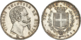 World Coins
Italy
1 Lira. 1860. VICTORIO EMMANUELLE II. FIRENZE. 4,54 grs. AR. Bonita pieza con leve pátina irregular y brillo original. Bol-RS38, G...