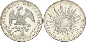 World Coins
Mexico
8 Reales. 1890-Go. GUANAJUATO. R.R. 26,97 grs. AR. Brillo original. KM-377.8. EBC+.