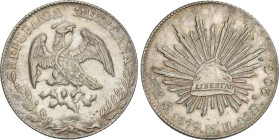 World Coins
Mexico
8 Reales. 1879-Mo. CIUDAD DE MÉXICO. M.H. 26,83 grs. AR. Restos de brillo. Bonita pátina. KM-377.10. EBC.